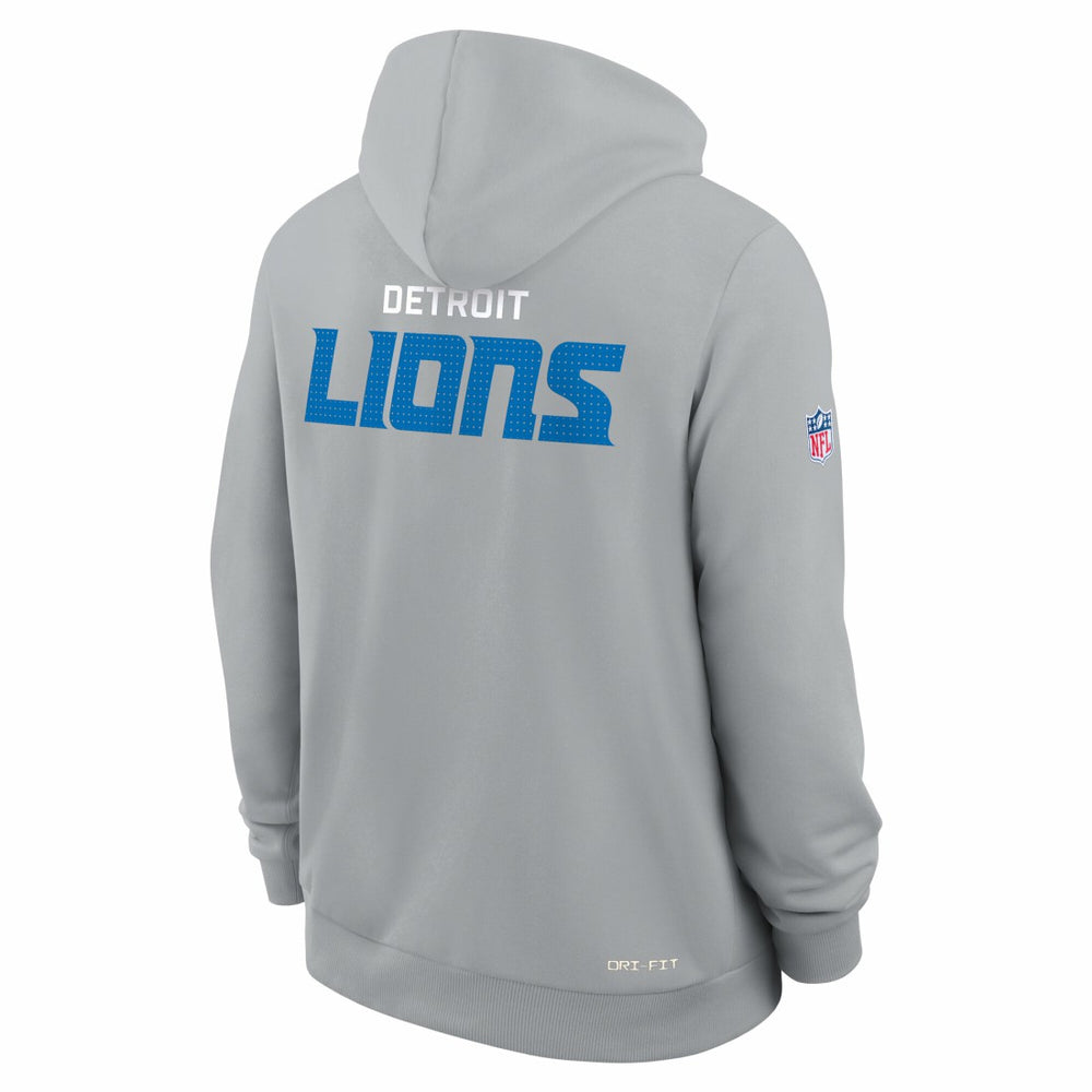 Detroit Lions Sideline Standard Issue Initial Home Dri-FIT Hoodie Gray - Nike