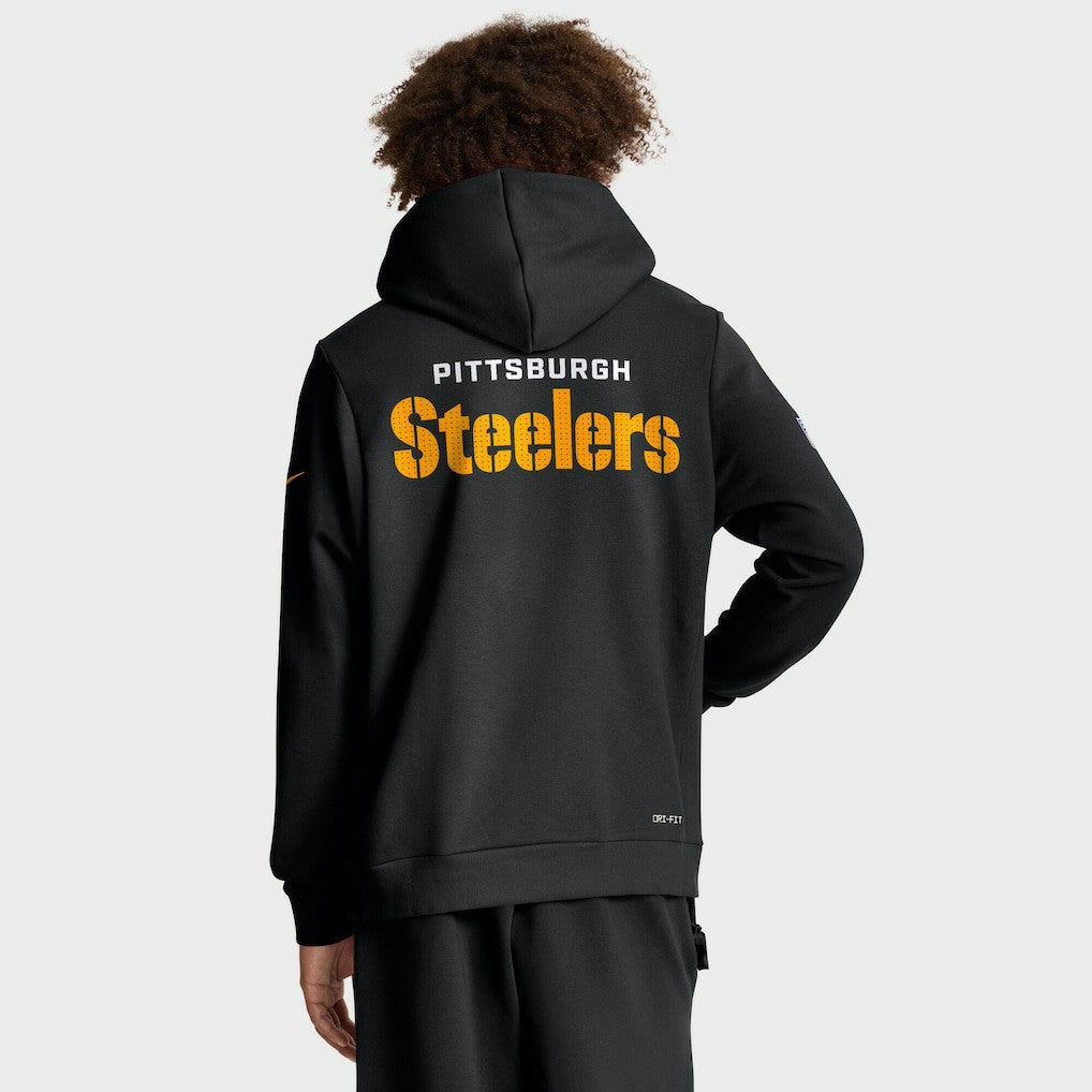 Pittsburgh Steelers Sideline Standard Issue Initial Home Dri-FIT Hoodie Black - Nike