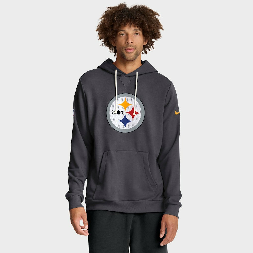 Pittsburgh Steelers Sideline Standard Issue Initial Home Dri-FIT Hoodie Anthracite - Nike