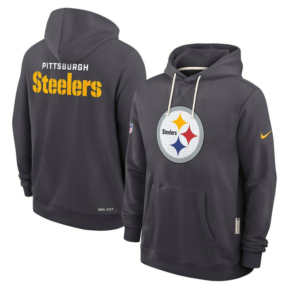 Pittsburgh Steelers Sideline Standard Issue Initial Home Dri-FIT Hoodie Anthracite - Nike