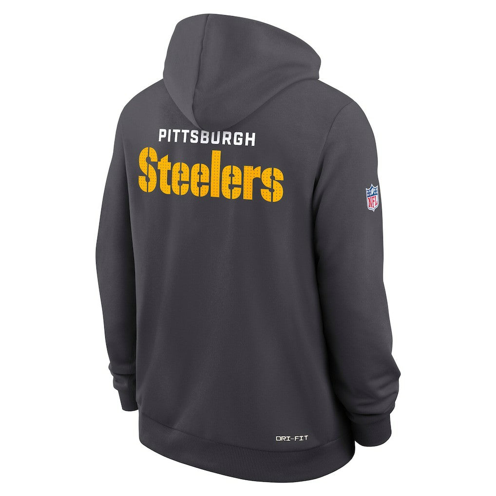 Pittsburgh Steelers Sideline Standard Issue Initial Home Dri-FIT Hoodie Anthracite - Nike
