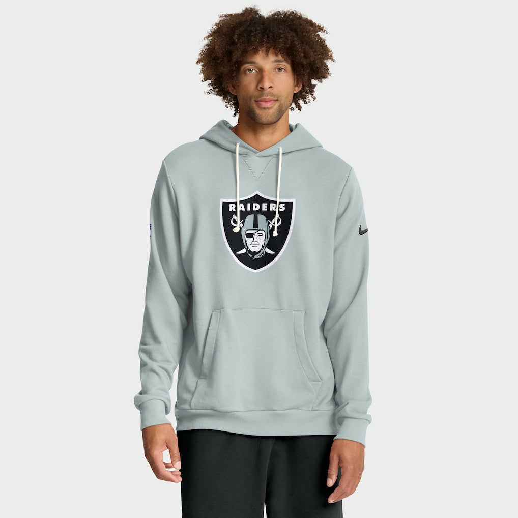 Las Vegas Raiders Sideline Standard Issue Initial Home Dri-FIT Hoodie Silver - Nike