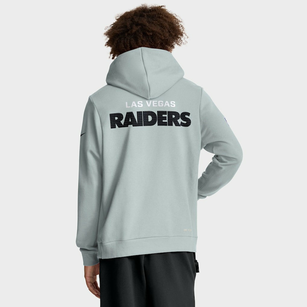 Las Vegas Raiders Sideline Standard Issue Initial Home Dri-FIT Hoodie Silver - Nike