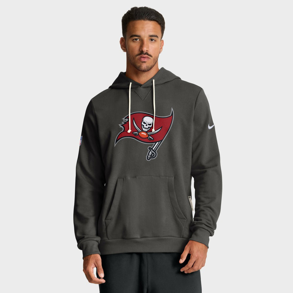 Tampa Bay Buccaneers Sideline Standard Issue Initial Home Dri-FIT Hoodie Pewter - Nike