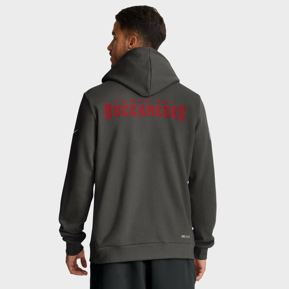 Tampa Bay Buccaneers Sideline Standard Issue Initial Home Dri-FIT Hoodie Pewter - Nike