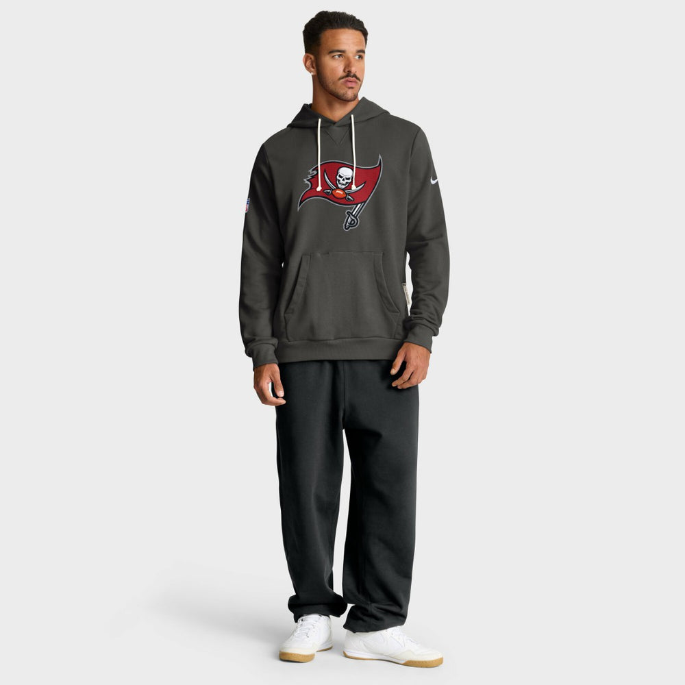 Tampa Bay Buccaneers Sideline Standard Issue Initial Home Dri-FIT Hoodie Pewter - Nike