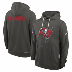 Tampa Bay Buccaneers Sideline Standard Issue Initial Home Dri-FIT Hoodie Pewter - Nike