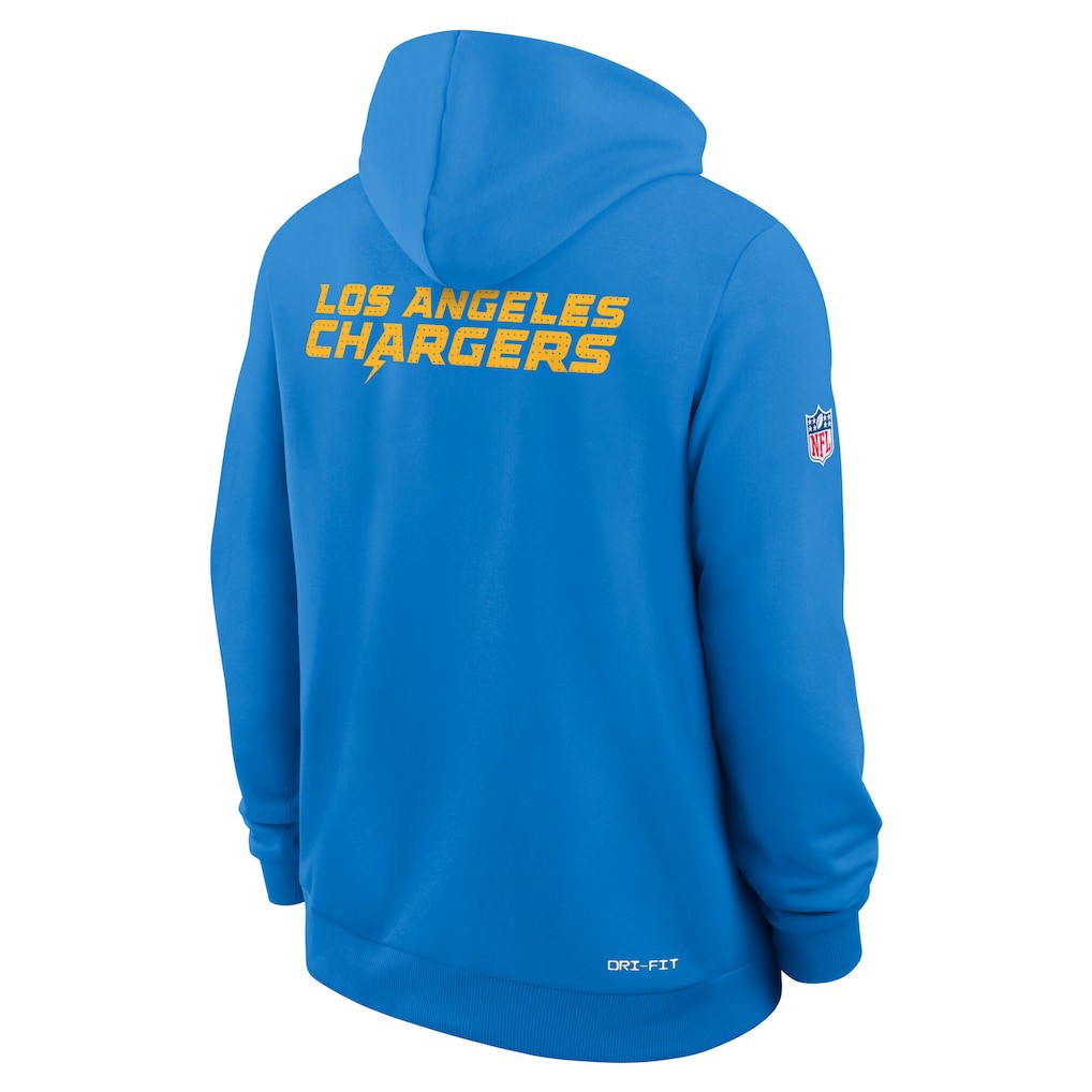 Los Angeles Chargers Sideline Standard Issue Initial Home Dri-FIT Hoodie Powder Blue - Nike