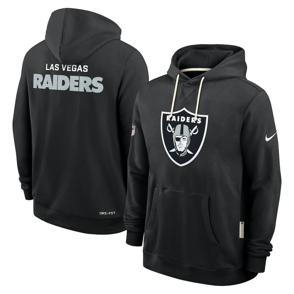 Las Vegas Raiders Sideline Standard Issue Initial Home Dri-FIT Hoodie Black - Nike