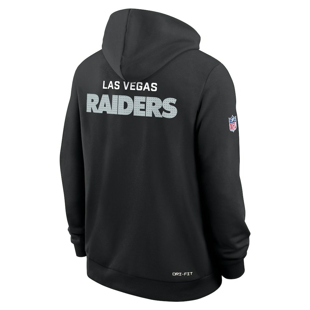 Las Vegas Raiders Sideline Standard Issue Initial Home Dri-FIT Hoodie Black - Nike