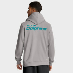 Miami Dolphins Sideline Standard Issue Initial Home Dri-FIT Hoodie Charcoal - Nike