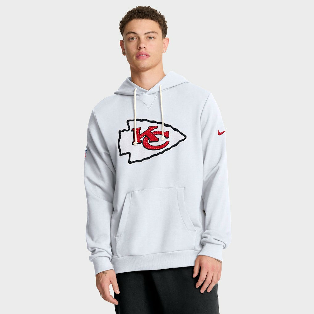 Kansas City Chiefs Sideline Standard Issue Initial Home Dri-FIT Hoodie White - Nike