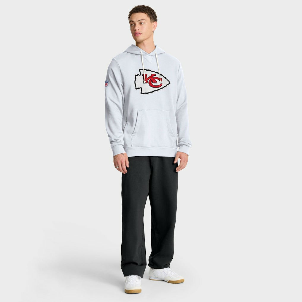 Kansas City Chiefs Sideline Standard Issue Initial Home Dri-FIT Hoodie White - Nike