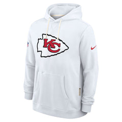 Kansas City Chiefs Sideline Standard Issue Initial Home Dri-FIT Hoodie White - Nike
