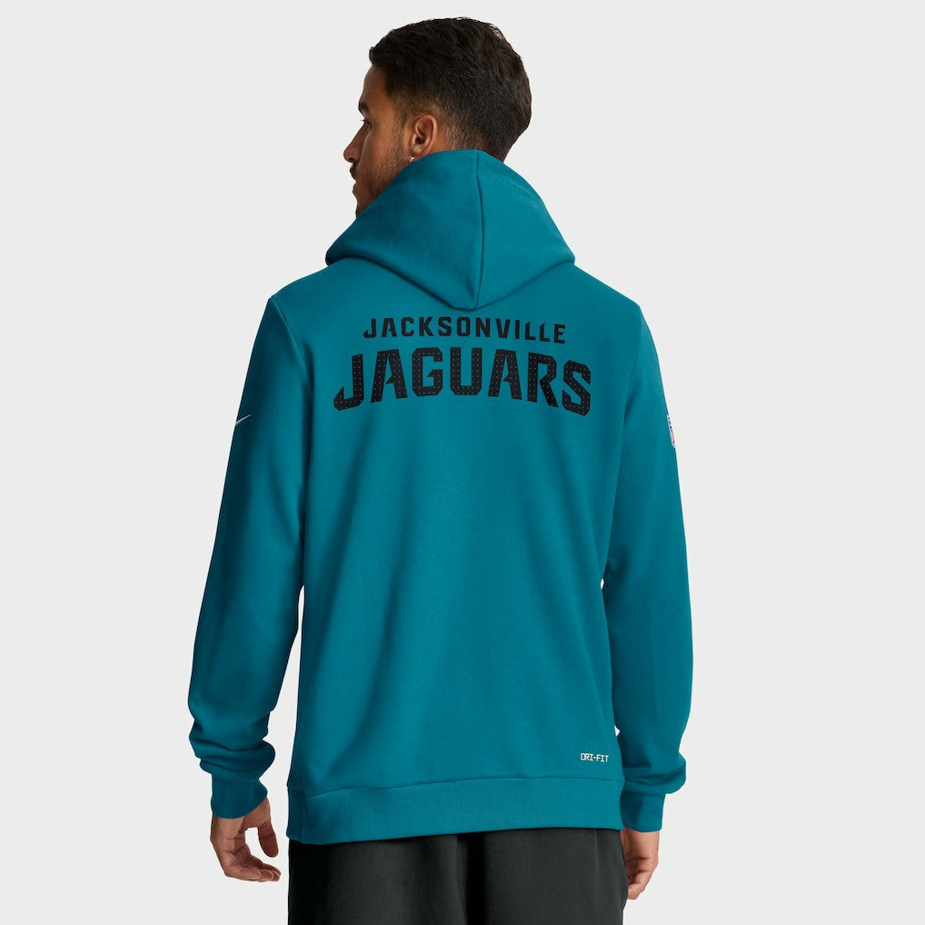 Jacksonville Jaguars Sideline Standard Issue Initial Home Dri-FIT Hoodie Teal - Nike
