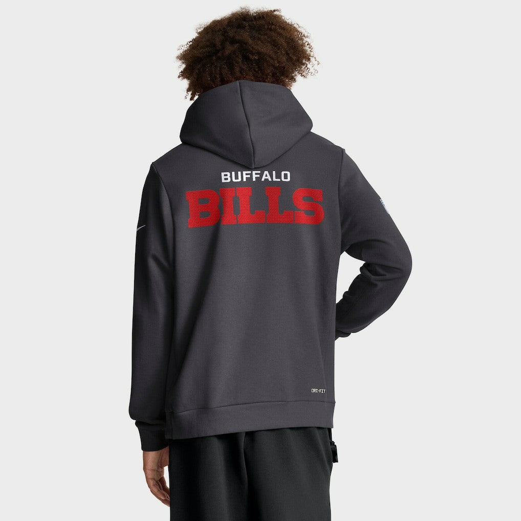 Buffalo Bills Sideline Standard Issue Initial Home Dri-FIT Hoodie Anthracite - Nike