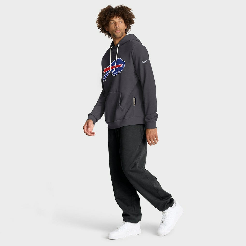 Buffalo Bills Sideline Standard Issue Initial Home Dri-FIT Hoodie Anthracite - Nike
