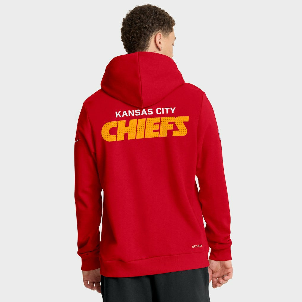 Kansas City Chiefs Sideline Standard Issue Initial Home Dri-FIT Hoodie Red - Nike