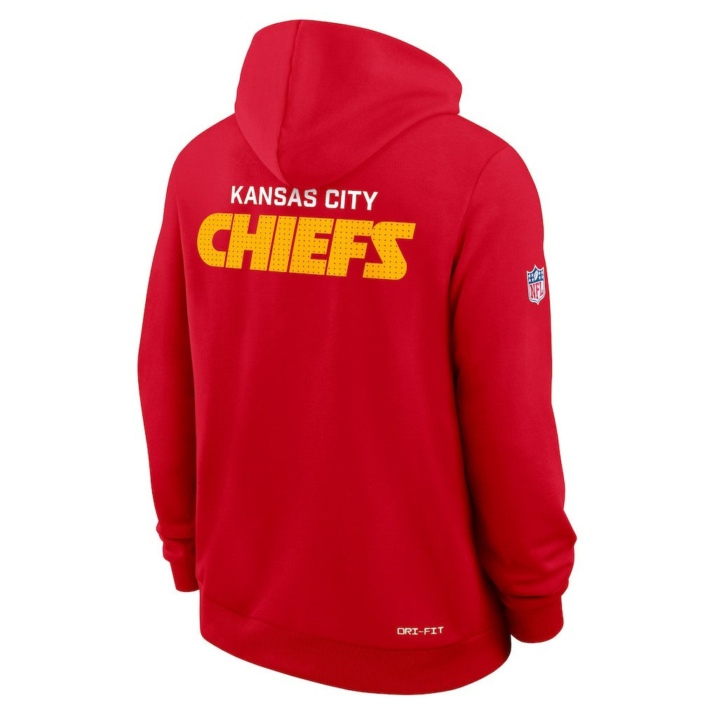 Kansas City Chiefs Sideline Standard Issue Initial Home Dri-FIT Hoodie Red - Nike