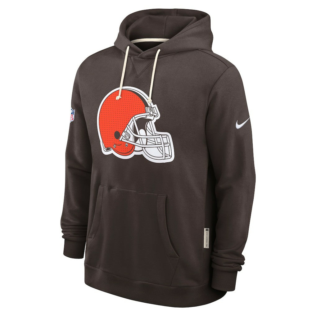 Cleveland Browns Sideline Standard Issue Initial Home Dri-FIT Hoodie Brown - Nike