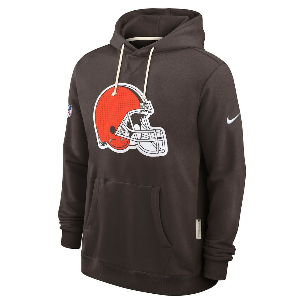 Cleveland Browns Sideline Standard Issue Initial Home Dri-FIT Hoodie Brown - Nike