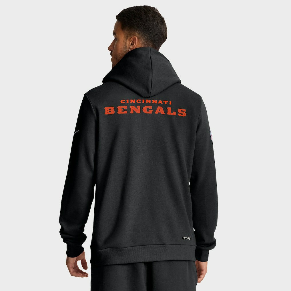 Cincinnati Bengals Sideline Standard Issue Initial Home Dri-FIT Hoodie Black - Nike
