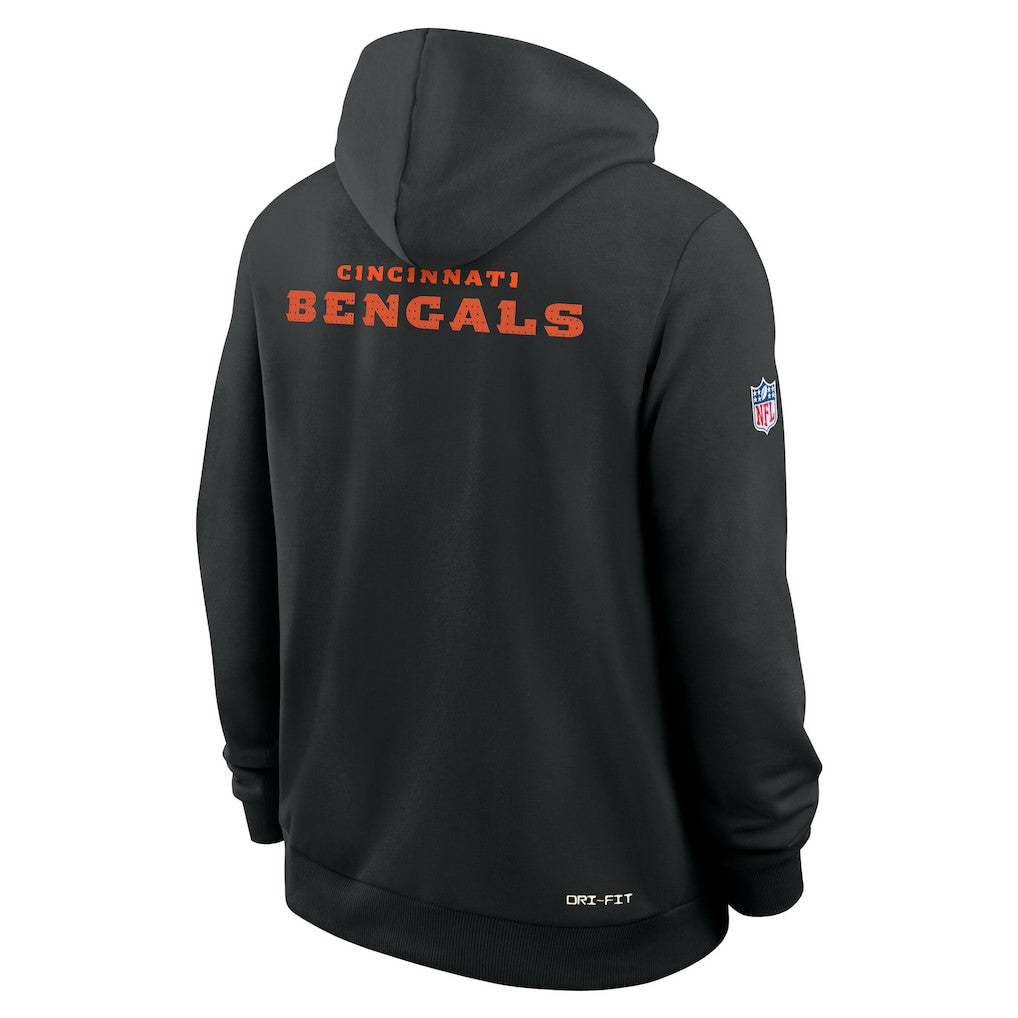 Cincinnati Bengals Sideline Standard Issue Initial Home Dri-FIT Hoodie Black - Nike