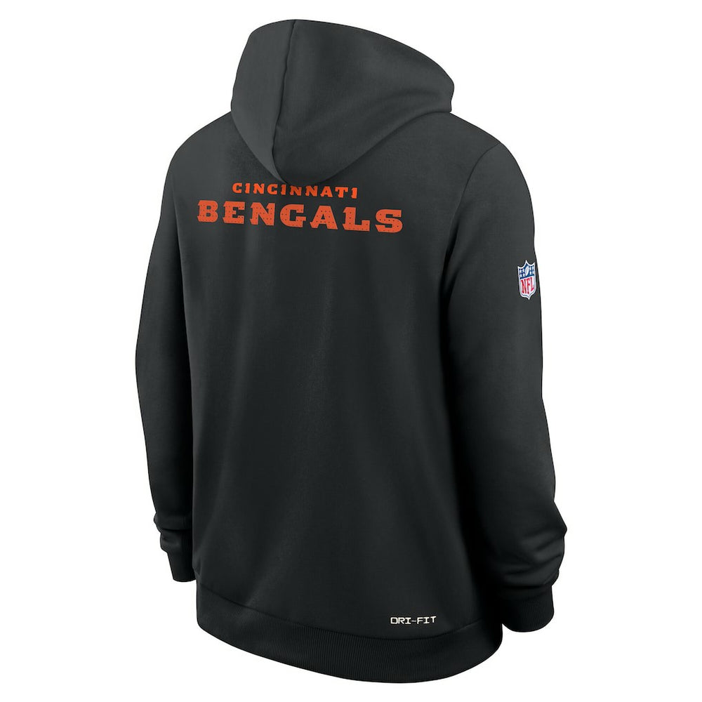 Cincinnati Bengals Sideline Standard Issue Initial Home Dri-FIT Hoodie Black - Nike