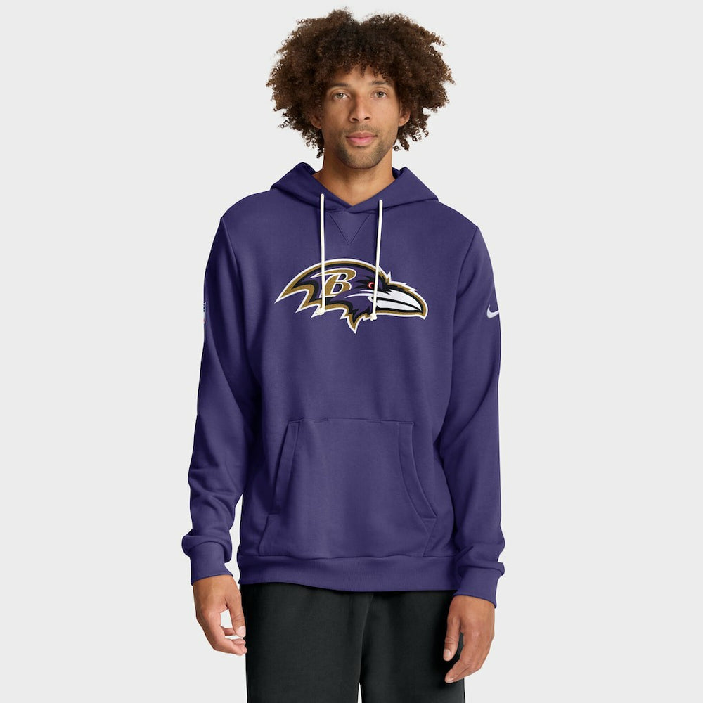 Baltimore Ravens Sideline Standard Issue Initial Home Dri-FIT Hoodie Purple - Nike