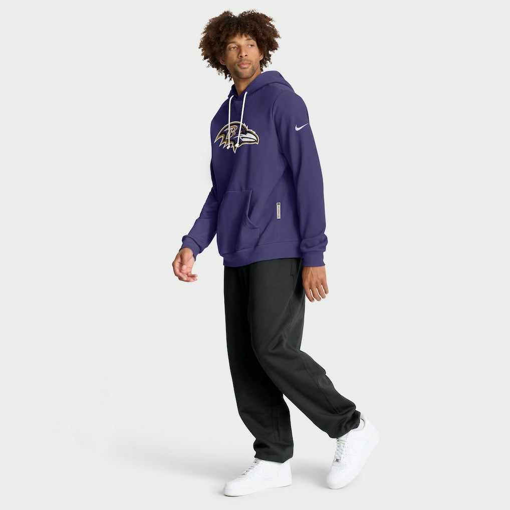 Baltimore Ravens Sideline Standard Issue Initial Home Dri-FIT Hoodie Purple - Nike