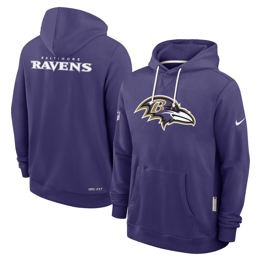 Baltimore Ravens Sideline Standard Issue Initial Home Dri-FIT Hoodie Purple - Nike