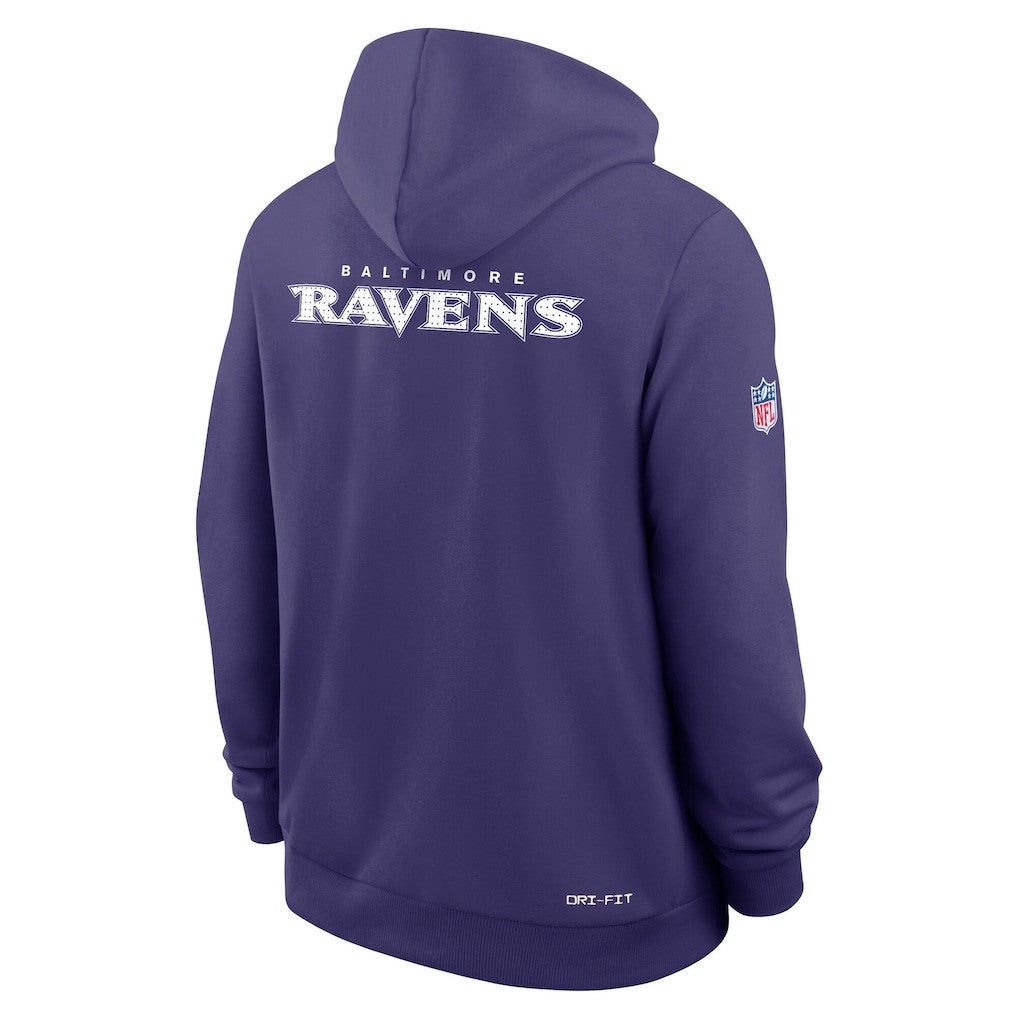 Baltimore Ravens Sideline Standard Issue Initial Home Dri-FIT Hoodie Purple - Nike