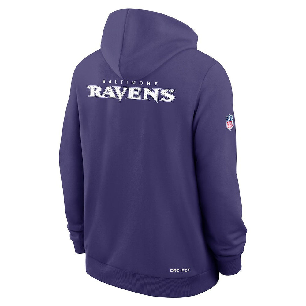 Baltimore Ravens Sideline Standard Issue Initial Home Dri-FIT Hoodie Purple - Nike