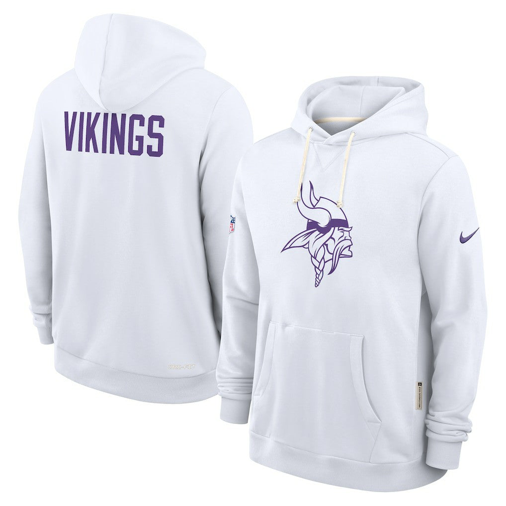 Minnesota Vikings Sideline Standard Issue Alt 2 Dri-FIT Hoodie White - Nike