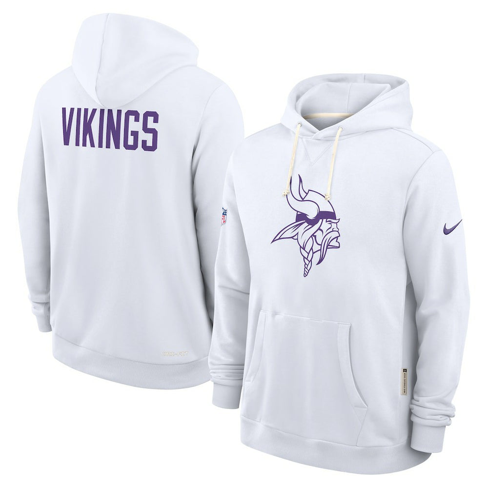 Minnesota Vikings Sideline Standard Issue Alt 2 Dri-FIT Hoodie White - Nike