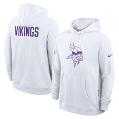 Minnesota Vikings Sideline Standard Issue Alt 2 Dri-FIT Hoodie White - Nike