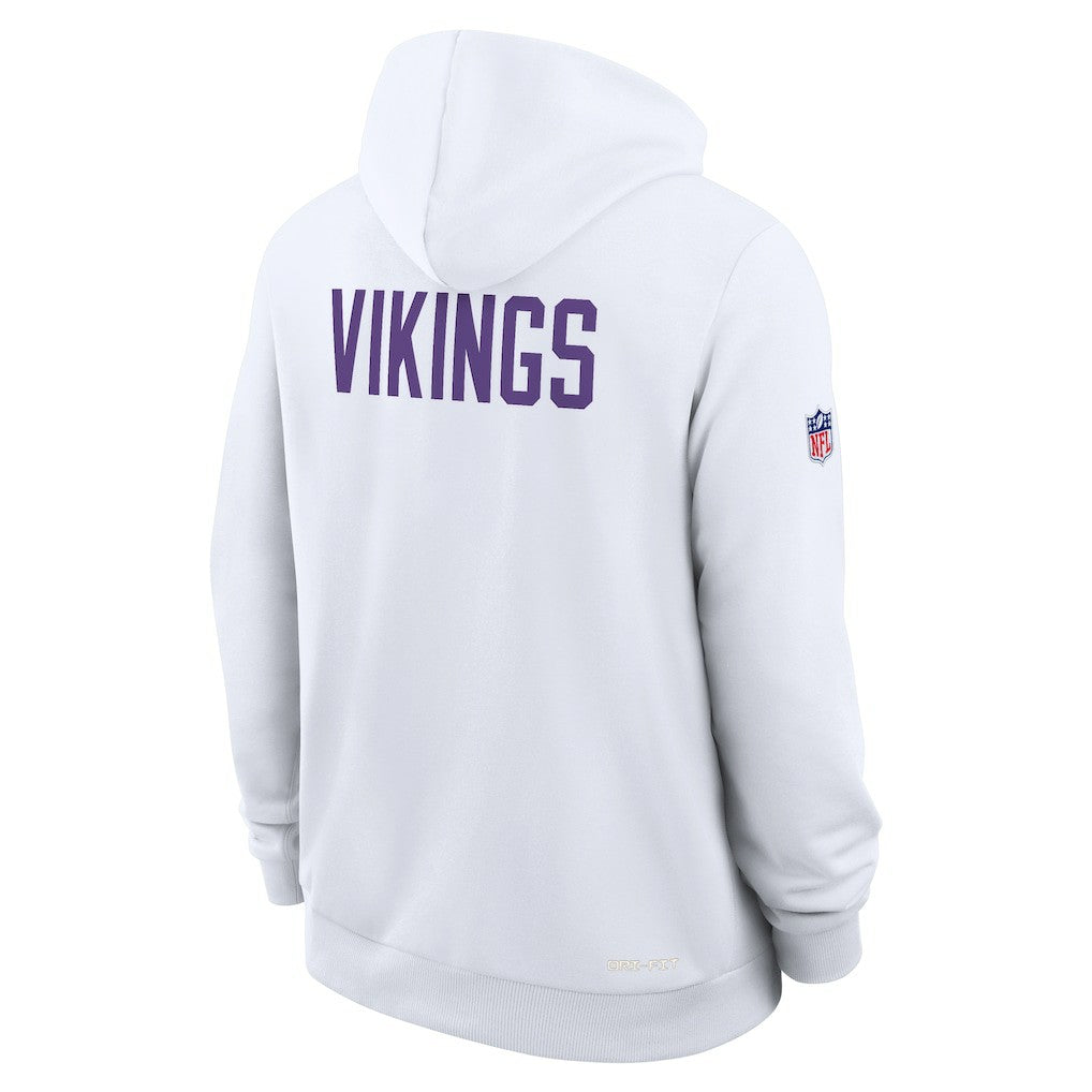 Minnesota Vikings Sideline Standard Issue Alt 2 Dri-FIT Hoodie White - Nike