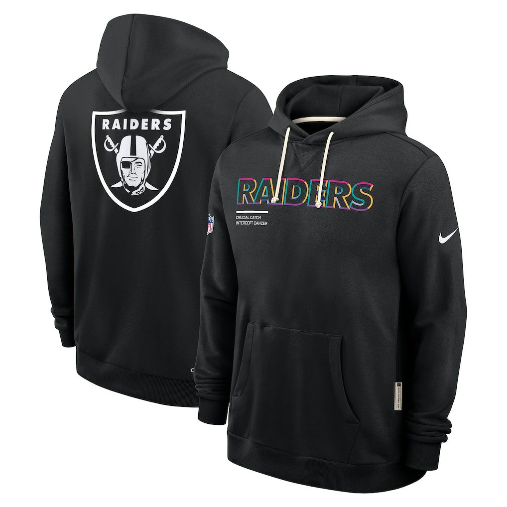 Las Vegas Raiders 2025 NFL Crucial Catch Sideline Standard Issue Dri-FIT Hoodie Black - Nike