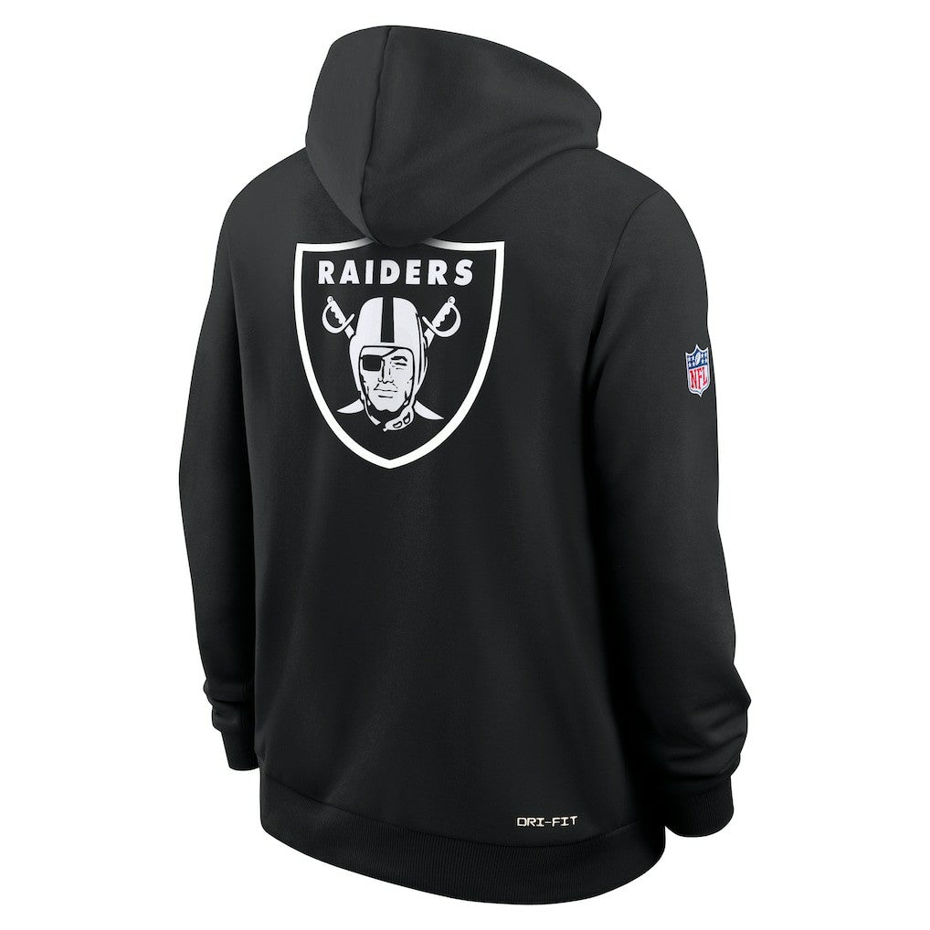 Las Vegas Raiders 2025 NFL Crucial Catch Sideline Standard Issue Dri-FIT Hoodie Black - Nike