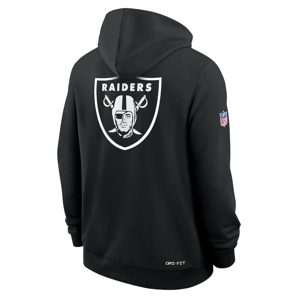 Las Vegas Raiders 2025 NFL Crucial Catch Sideline Standard Issue Dri-FIT Hoodie Black - Nike