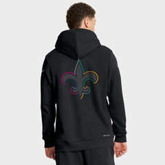 New Orleans Saints 2025 NFL Crucial Catch Sideline Standard Issue Dri-FIT Hoodie Black - Nike
