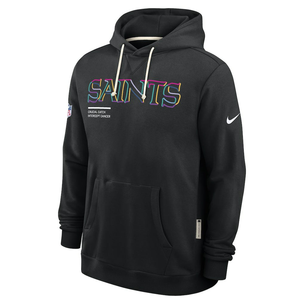 New Orleans Saints 2025 NFL Crucial Catch Sideline Standard Issue Dri-FIT Hoodie Black - Nike