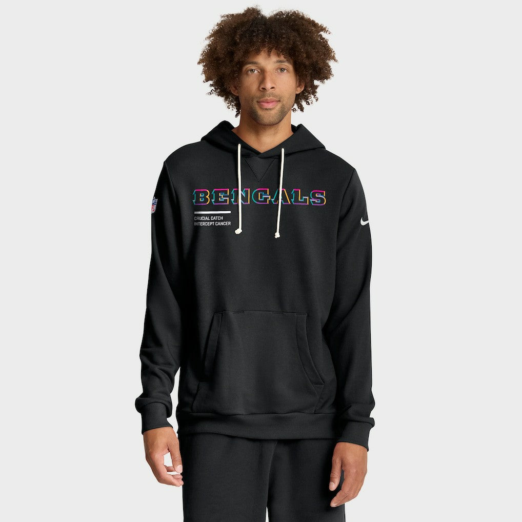 Cincinnati Bengals 2025 NFL Crucial Catch Sideline Standard Issue Dri-FIT Hoodie Black - Nike