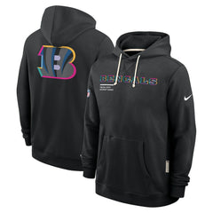 Cincinnati Bengals 2025 NFL Crucial Catch Sideline Standard Issue Dri-FIT Hoodie Black - Nike