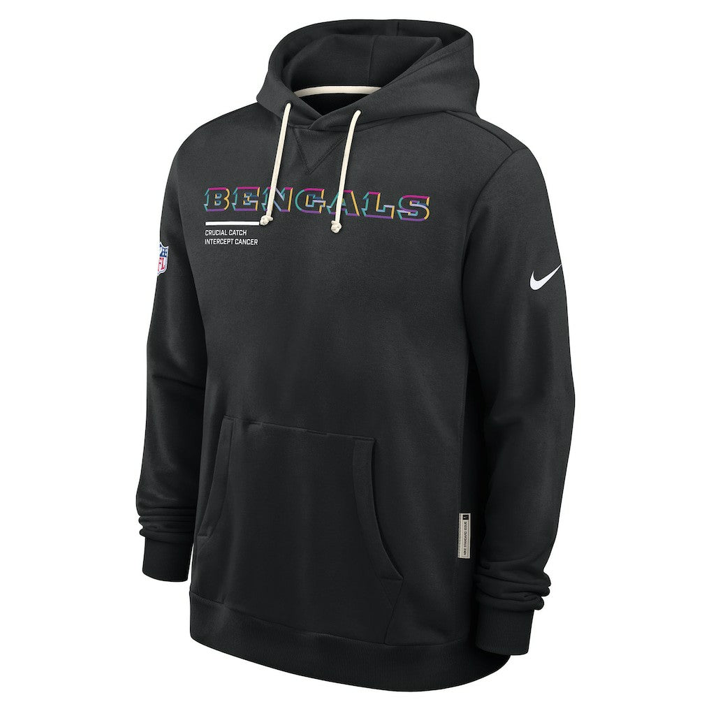 Cincinnati Bengals 2025 NFL Crucial Catch Sideline Standard Issue Dri-FIT Hoodie Black - Nike