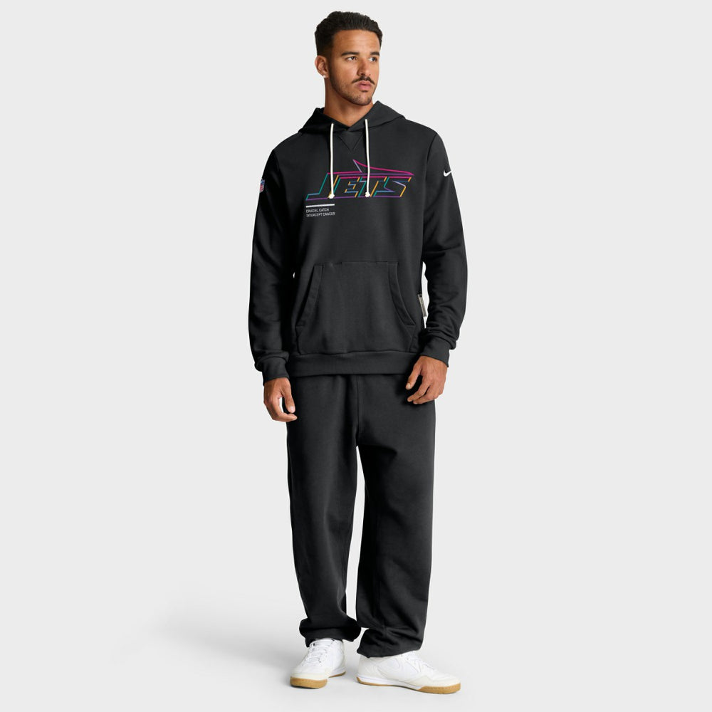 New York Jets 2025 NFL Crucial Catch Sideline Standard Issue Dri-FIT Hoodie Black - Nike