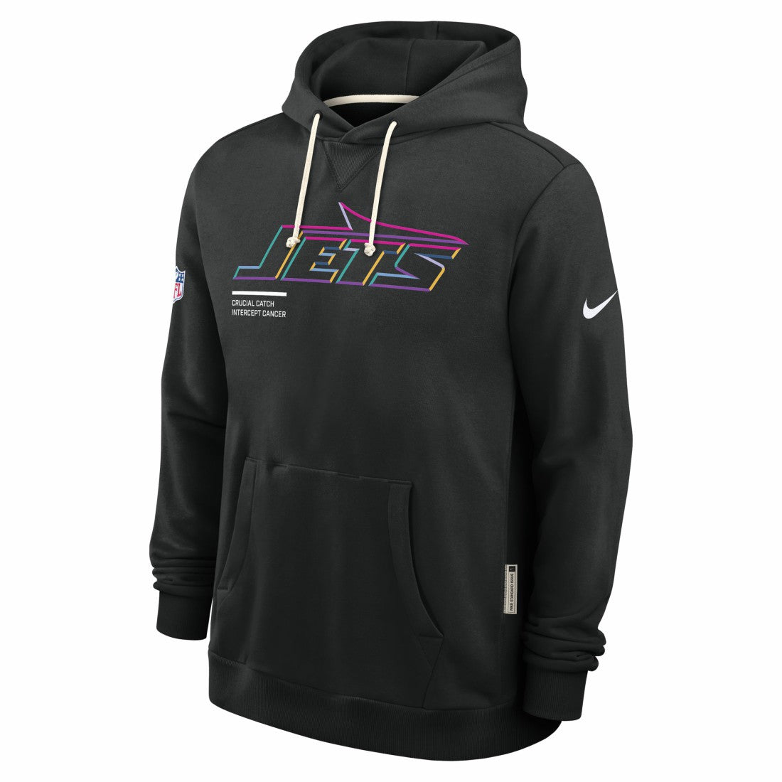 New York Jets 2025 NFL Crucial Catch Sideline Standard Issue Dri-FIT Hoodie Black - Nike
