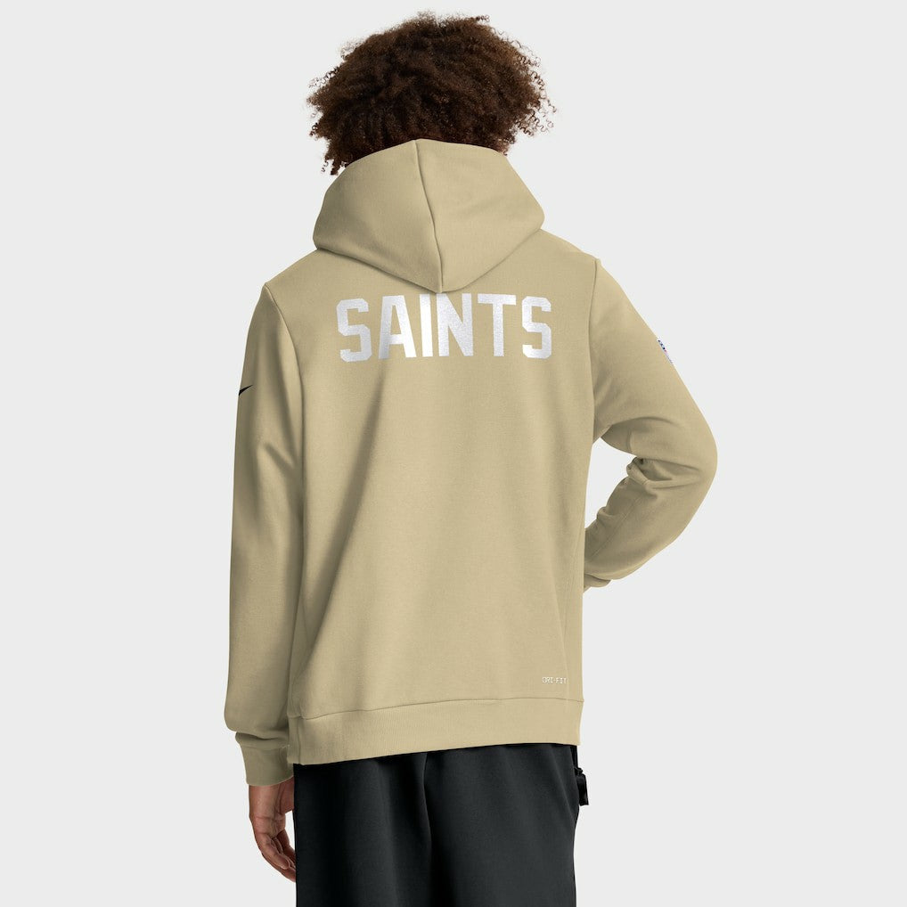 New Orleans Saints Sideline Standard Issue Alt 2 Dri-FIT Hoodie Gold - Nike