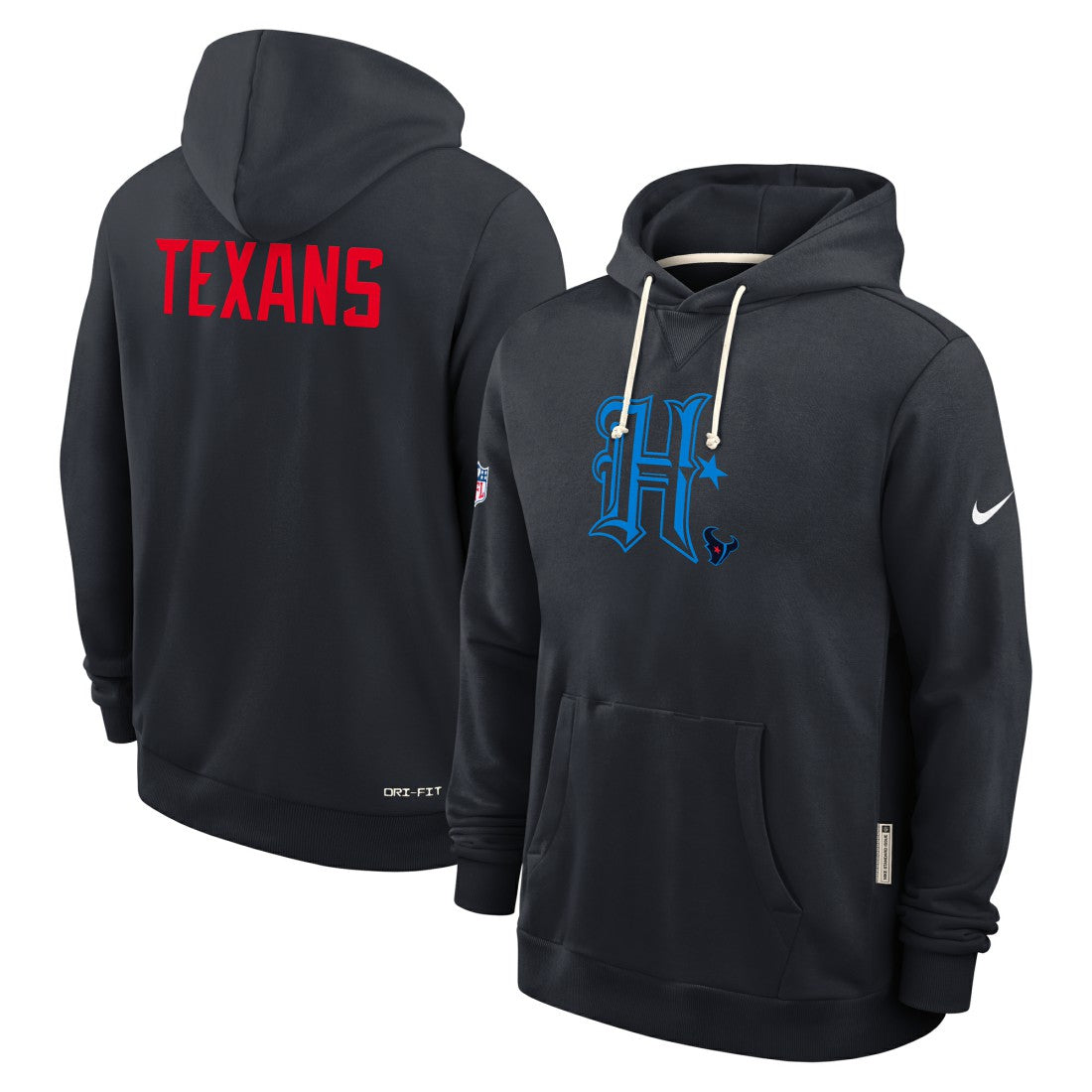 Houston Texans Sideline Standard Issue Alt 2 Dri-FIT Hoodie Navy - Nike