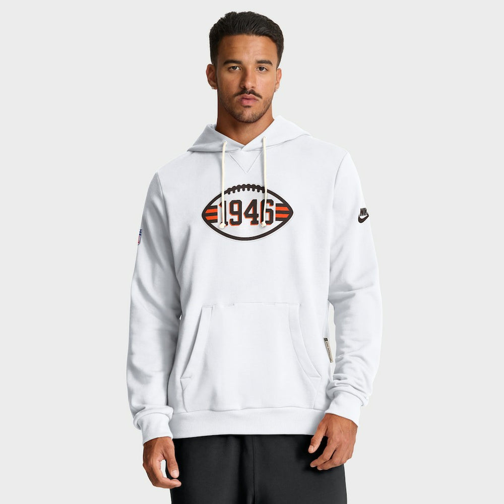 Cleveland Browns Sideline Standard Issue Alt 2 Dri-FIT Hoodie White - Nike